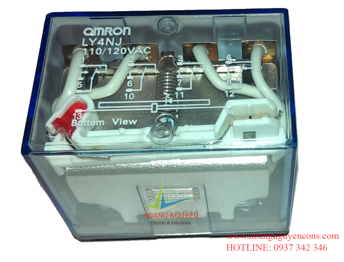 Relay trung gian (relay kiếng) Omron LY4N AC100/110
